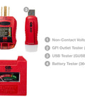 Household Electrical Tester Kit For Do It Yourself Homeowners With Voltage Tester, GFCI Tester, USB Tester, Battery Tester