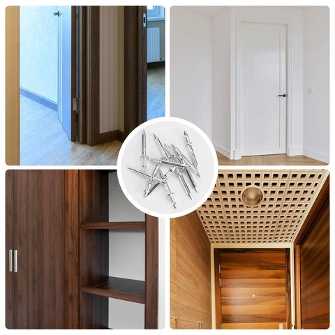 Pro Grade Double Head Skirting Nails Paired With Concealing Sleeve Inserts For Seamless Baseboard Trim Quick Hold Easy Install For Hardwood And Plywood DIY Crews Swear In This Flawless Finish Always with wooden textures and door frames in the background.