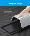 Snap-on design of Aluminum Cable Raceway SelfAdhesive Floor Cord Cover Kit For Home And Office 100 Cm Long 15 Mm Wide Gray