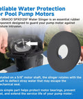 4-Pack Rubber Water Slinger Rings SPX0125F Compatible With Hayward Pool Pumps Durable slam ring seal guard for 5/8 inch motor shaft.