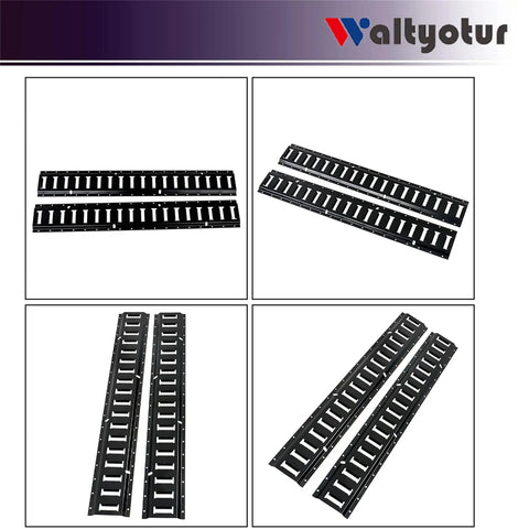 Heavy Duty Two Pack Track Tie Down Rails For Vans And Trailers Rock Solid Galvanized Steel with twelve slots for secure cargo.
