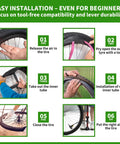 Step-by-step guide for installing 2 Pack 24 Inch Foldable Bike Tire Set With Inner Tubes Rim Strips And Tire Levers 8 Piece Kit