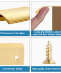 Detailed features of Six Inch Dark Gold Finger Pulls For Kitchen Cabinets And Drawers Aluminum Alloy Cupboard Handles Pack Of Ten.
