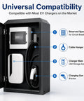 Built Like A Tank Outdoor EV Charger Enclosure with Sturdy Pedestal Stand, showing interior features for organization.