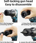 Instructions for disassembling Heavy Duty Workhorse Cordless Rivet Nut Tool With Brushless Motor and Built In LED Light.
