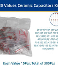 Top Shelf 1490 Piece Electronic Component Assortment Box Packed With Colorful Leds Transistors Resistors And Capacitors Killer Gear Bag For Serious Makers with 30 values ceramic capacitors in a clear bag.