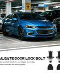 Rock Solid Black Tailgate Striker Bolt With Bushing Replacement Kit Prevents Pickup Truck Gate Rattle And Loose Movement Stops Jiggling Noises Keeps Rear Latch Locked Tight Securely Fits Various Makes Models Light Duty Vehicles Easy Install, black steel bolts and bushings