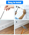 Step-by-step installation guide for 400 Piece Box Of Double Headed Baseboard Nails For Hella Secure Seamless Trim Install.