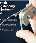 Eyeglass Frame Calibration Tool With Multidirectional Slots And Ergonomic Non Slip Grip For Precise Alignment And Nose Pad Adjustment A Handy Travel Friendly Gizmo For Home Or Office Use held in hand