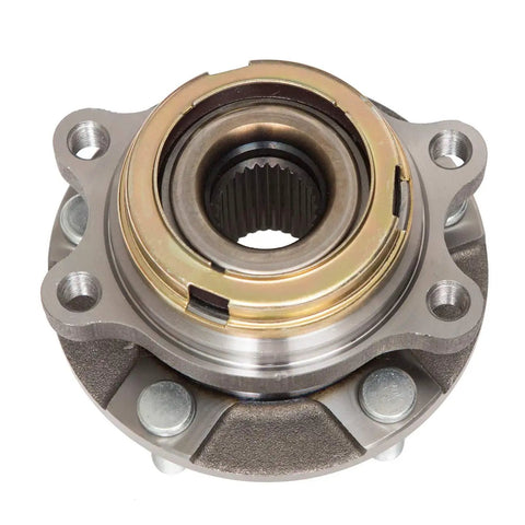 Front Wheel Hub Bearing Assembly 29 Spline 5 Lug ABS Fits Nissan Altima Murano Quest Two Piece Set close up showing internal splines.