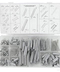 Heavy Duty Torsion Spring Set 200 Pcs Steel Hardware Kit for appliances motors lawn equipment assorted sizes in box