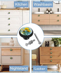 Yellow Dandelion Crystal Glass Cabinet Knobs And Drawer Pulls Super Sleek Furniture Hardware With Stainless Screws For Kitchen Cupboards Dressers 4 Pack displayed on various furniture items.