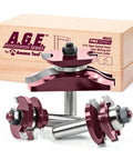 Ogee Raised Panel Door Making Set With Back Cutter 3 Piece Kit Includes Horizontal Raised Panel Bit And Two Stile And Rail Cutters