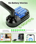 Secure Your Pad With This Beefed-Up Smart Lock And Keypad Handle showing black keypad handle with battery compartment and alerts.