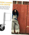 Tough As Nails Heavy Duty Spring Loaded Gate Wheel Crafted From Cold Rolled Steel Outdoor Fence Roller Built Different For Uneven Ground Delivers A Super Smooth Roll With Absolutely Zero Hassle Setup