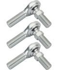 5/8 Inch Steel RH Male Heim Rod End Joint Featuring Teflon Lined Hex Stud assembly showing three joints for hot rod linkage.