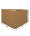 Rock Solid Large Cardboard Moving Box measuring 20x20x15 inches, durable corrugated carton for easy house moves and reliable storage.