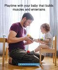 Kickass Infant Sensory Play Kit Featuring Ultra Bright Wrist Rattles And Comfy Foot Finder Socks crafted for teething toddlers, baby playing with socks.
