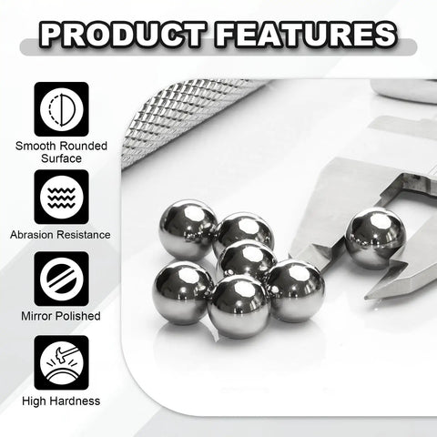 200 Pack 3 8 Inch G1000 Grade Precision Ball Bearings Forged From Tough Carbon Steel With A Sleek Nickel Plated Surface, showcasing smooth rounded surface.