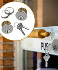 Commercial Storefront Mortise Cylinder Lock Kit 4 Pack Satin Chrome Silver Finish Solid Brass Core Pro Grade Anti Corrosion