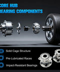 Front Wheel Bearing Hub Assembly Compatible With 2017-2018 Qashqai, 2014-2023 Rogue, 2017-2022 Rogue Sport, OEM-Quality Replacement, 513357