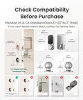Rock Solid Fingerprint Smart Door Lock Featuring A Genuine Childsafe Classic Round Knob dimensions compatibility chart