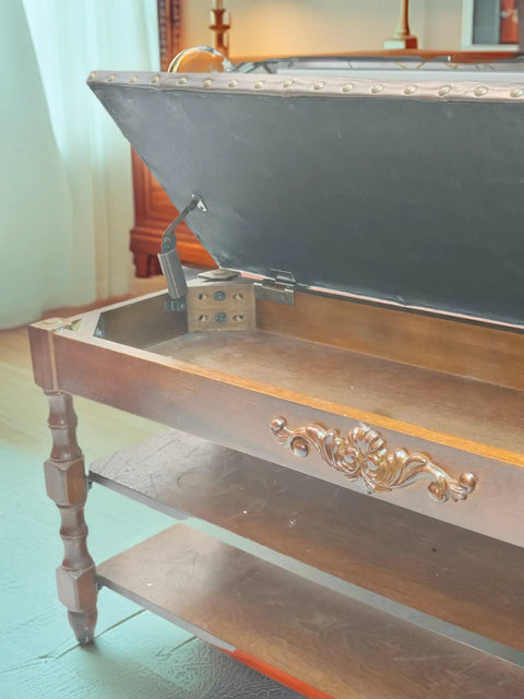 Self Balancing Lid Support Hinges Left And Right Dark Bronze Tone With Screws For Sofa Box Cabinet Toy Box And Shoe Bench Built In Spring Mechanism Durable Iron Anti Rust Easy Install Smooth Lift on wooden chest