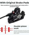 Beefy Hydraulic Disc Brake Set For MTB Fat Bikes And EBikes Two Piston Mineral Oil System Aluminum Alloy Levers Front 800mm Hose