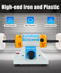 Heavy Duty Top Notch 320W Variable Speed Bench Polisher Built Like A Tank For Jewelry Crafters And Weekend Warriors Featuring Knockout RPM And Sweet Cooling Vents with iron and plastic design.