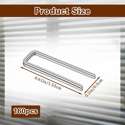 160 Piece Silver Plantation Shutter Repair Kit with Sturdy Louver Pins for Blinds Replacement Heavy Duty Durability, 0.61x0.2in steel pins