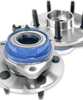 Hella Smooth Front Wheel Bearing Hub Assembly With 513179 Part Number And 5 Lug Mount With Abs For Chevy Impala Buick Regal Cadillac Deville Pontiac Grand Prix 2001 To 2013 Quick Fix close-up showing metal housing and ABS sensor.