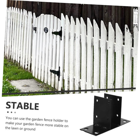 Sturdy Metal Fence Base Stakes Kit For Garden Edging, Rustproof Fence Holders, 10-Piece Set For Easy Install In Your Yard, Courtyard, And Backyard, Durable Ground Anchors For Outdoor Privacy And Neat Edges