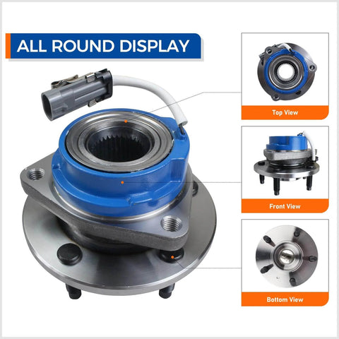 Front Wheel Hub Bearing Assembly 5 Lug With ABS Compatible With Chevy Impala Monte Carlo Cadillac DTS Eldorado Seville Buick