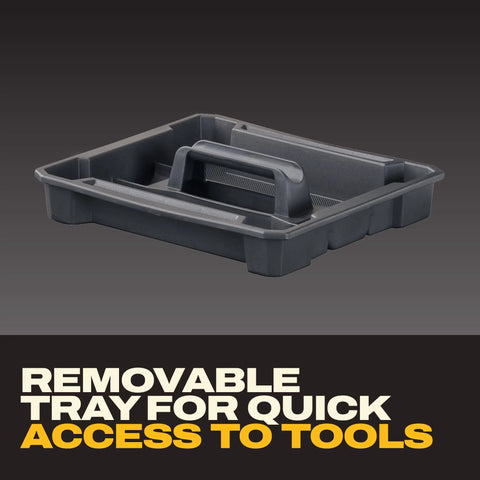 Removable tray from Extra Large TSTAK Tool Box With Removable Tray For Quick Tool Access And Water Debris Resistant Build