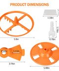 Stirring Wheel Replacement Kit For Formula Pro Advanced Compatible With FRP0046 FRP0047 FRP0048 FRP0066 5-Piece Set, dimensions shown