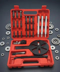Universal Bearing Extractor Puller Tool Kit Heavy Duty Removal Set With Case For Auto And Machine Repair, red case with steel pullers