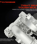 Performance Engine Water Pump L4 2.0L Drop In Replacement Fits Audi A3 A4 A5 A6 Plus VW Models Hella silver metal body close-up.