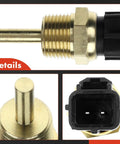 A-Premium engine coolant temperature sensor; brass threaded body and black connector.