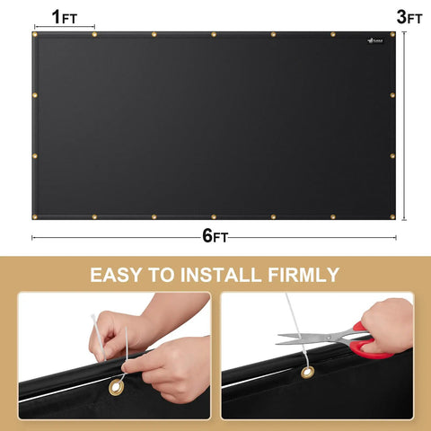 Heavy Duty Fireproof Fence Cover And Screen Protection For Grill Heat Shield On Deck Railing Balcony Privacy Screen Cover Waterproof Windscreen For Apartments Weatherproof 3x6 Feet with installation guide
