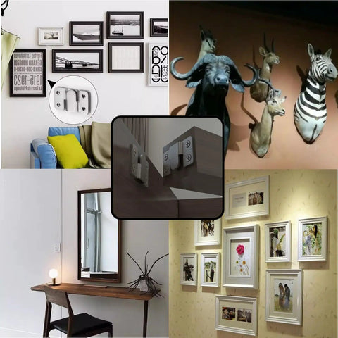 Tough As Nails Flush Mount Brackets With Screws 8 Sets Interlocking Heavy Duty Picture Frame Hangers on wall and designs.