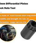 60mm differential pinion lock nut tool in gray steel for Honda FourTrax ATVs TRX300/TRX250/TRX350, front view with installation inset