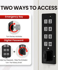 Secure Electronic Key Lock Box With 40 Solid Hooks Three Smart Access Modes showing access methods for digital and emergency key.