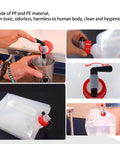 5L Collapsible Water Container With Tap, Foldable Water Jug, BPA Free PP PE, ergonomic handle, leakproof valve in use