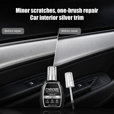 Silver Rim Repair Paint Zaps Tough Scratches Scuffs On Wheel Hubs Grilles And Chrome Trim While Delivering A Badass Metallic Finish Single 20ml Bottle