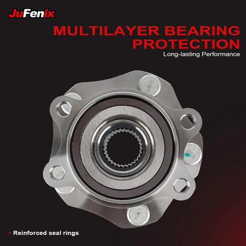 Heavy Duty Front Wheel Hub Bearing Assembly With Abs For 5 Lug Fits Nissan Rogue 2014 Through 2023 And Rogue Sport 17 Through 22, showing multilayer protection.