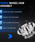 Rock Solid Rear Wheel Bearing And Hub Assembly For Scion Xb 2008 To 2015 With ABS shown from the side highlighting bolt design and durability.
