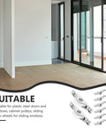 Heavy Duty Nylon Sliding Door Rollers Featuring Solid Double Bearing Wheels 25MM for glass doors and sliding windows in modern interiors.