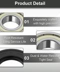 Heavy Duty Front Load Washer Bearing And Seal Kit Quiets Loud Grinding Kills Stubborn Leaks Hassle Free Installation smooth precision seal