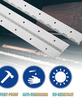 Premium Heavy Duty 6 Inch Stainless Steel Piano Hinges 6 Pack Continuous Cabinet Door Hardware Rust Proof Silver Finish close-up showing hinge design.