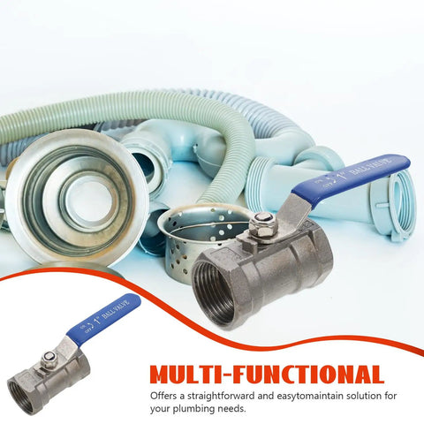 Premium Stainless Steel Ball Valve With Internal Thread Manual Shutoff For Residential Plumbing Leak Free Male Threaded Pipe Connector among plumbing accessories.